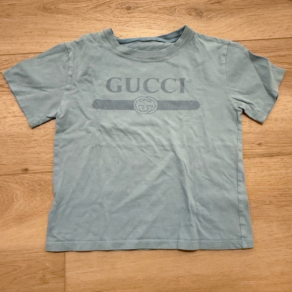 Gucci Kids Light Blue Logo Tee